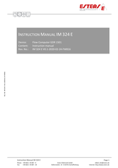 ESTERS ELEKTRONIK GDR 1501-0241-0000 Instruction Manual