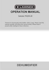 LAMINOX Saluber PD23E-20 Operation Manual
