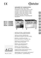 Bartscher FA092M00 Installation, Operating And Maintenance Manual