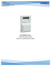 ENMET CD-1300-ST Series Operation And Maintenance Menu