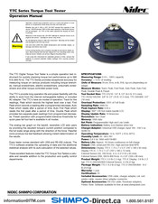 Nidec-Shimpo TTC Series Operation Manual