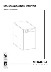 Domusa Teknik EVOLUTION EV HAC Series Installation And Operating Instructions Manual
