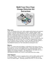 Byoc Orange Distortion Build Instruction Manual