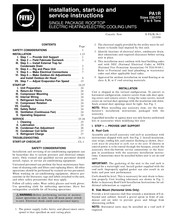 Payne PA1R072 Installation, Start-Up And Service Instructions Manual