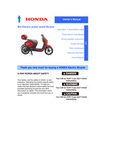 Honda M-8 Owner's Manual