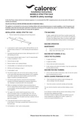 Calorex OTW15AX Installation Instructions Manual