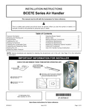 Armstrong Air BCE7E Series Installation Instructions Manual