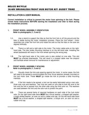 Belize Bicycle BUDDY TRIKE Installation & User Manual