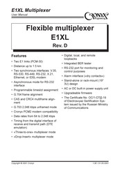 Cronyx E1XL User Manual