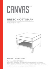 Canvas BRETON OTTOMAN 088-2188-4 Assembly Instructions Manual