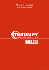 Taramps Electronics BASS 20K Instruction Manual