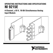 National Instruments 9215E Operating Instructions And Specifications