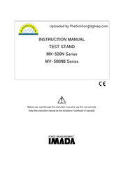 Imada MX-500N-E Series Instruction Manual