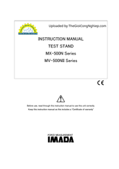 Imada MX-500N-S Series Instruction Manual