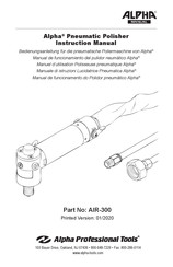 Alpha Professional Tools AIR-300 Instruction Manual