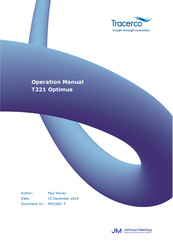 Tracerco Optimus T221 Operation Manual