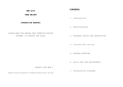 UWE BW-150 Operation Manual