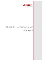 4IPNET HSG3200 Quick Installation Manual
