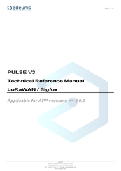 Adeunis RF PULSE V3 Technical Reference Manual