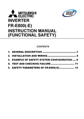 Mitsubishi Electric FR-E800-E Instruction Manual