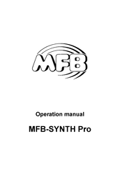 MFB SYNTH Pro Operation Manual