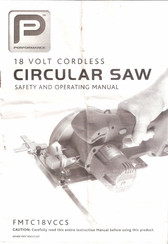 Performance FMTC18VVCCS Safety And Operating Manual