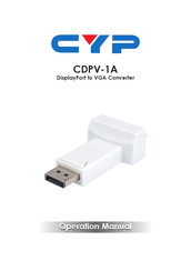 CYP CDPV-1A Operation Manual