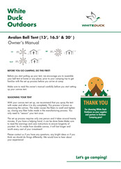 White Duck Outdoors Avalon Series Owner's Manual