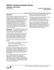 Johnson Controls ZFR1811 Installation Instructions Manual