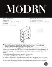 Dimensions Furniture MoDRN Retro Glam Marion Assembly Instructions Manual