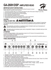 Harley Benton GA-260H DSP Important Safety Instructions