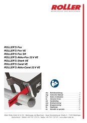 Roller Carat 22 V VE Translation Of The Original Instruction Manual