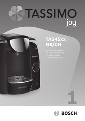 Bosch Tassimo JOY TAS45 Series Instruction Manual