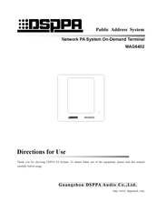 DSPPA MAG6402 Directions For Use Manual