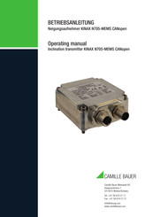 Camille Bauer KINAX N705-MEMS Operating Manual