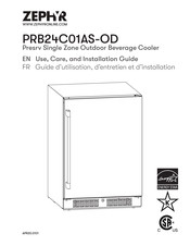 Zephyr PRB24C01AS-OD Use, Care And Installation Manual