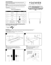 Safavieh MCR4045 Assembly Instructions