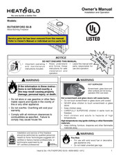 Heat&Glo RUTHERFORD 50-B Owner's Manual