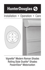 Hunter Douglas Rolling Style Duolite Installation Operation Care