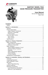 Cameron BARTON 753A User Manual