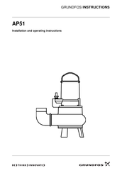 Grundfos AP51.65.13 Installation And Operating Instructions Manual