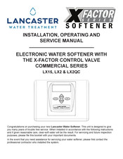 Lancaster LX15 Series Installation, Operating And Service Manual