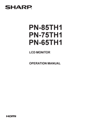 Sharp PN-65TH1 Operation Manual