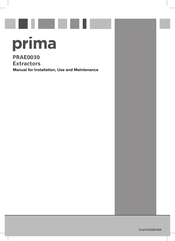 Prima PRAE0030 Manual For Installation, Use And Maintenance