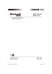 EINHELL Expert GE-CT 18 Li Kit Original Operating Instructions