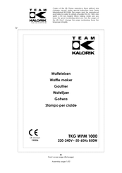 Team Kalorik TKG WPM 1000 Operating Instructions Manual