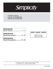 Simplicity SYFF121C1WR Owner's Manual