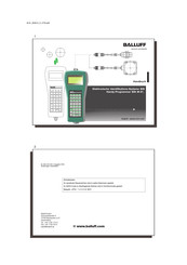 Balluff BIS M-81 Series Manual