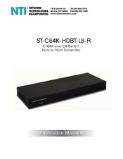 NTI ST-C64K-HDBT-L8-R Operation Manual