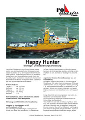 Krick Modelltechnik ro marin Happy Hunter Assembly And Operating Instructions Manual